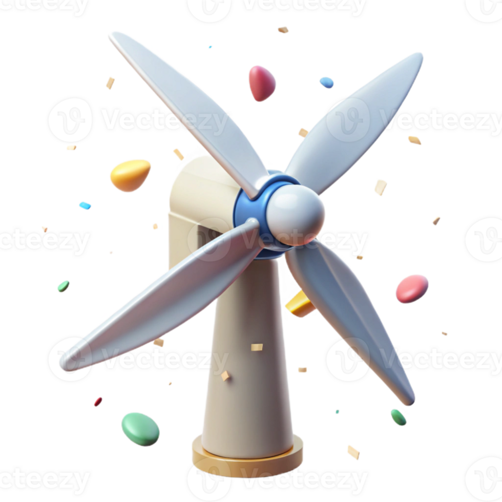 stunning vintage Wind Turbine Side View Isolated for Industrial Design high quality png