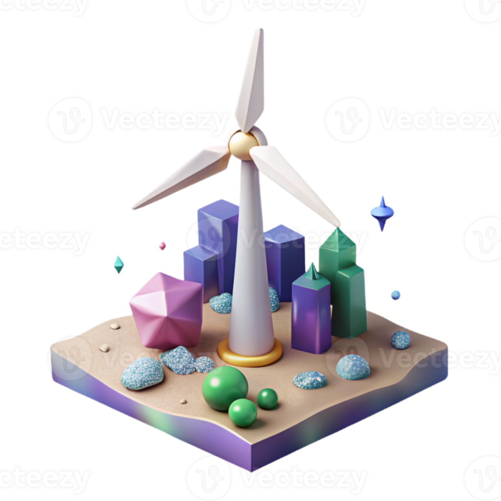 wonderful vintage Wind Turbine Visual Impact Assessment Landscape Analysis Transparent for Urban Design high quality png