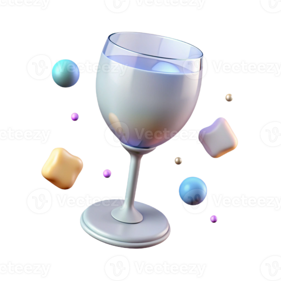 dramatic vintage Wine Glass Empty Isolated Clear Glass for Bar Menus high quality png