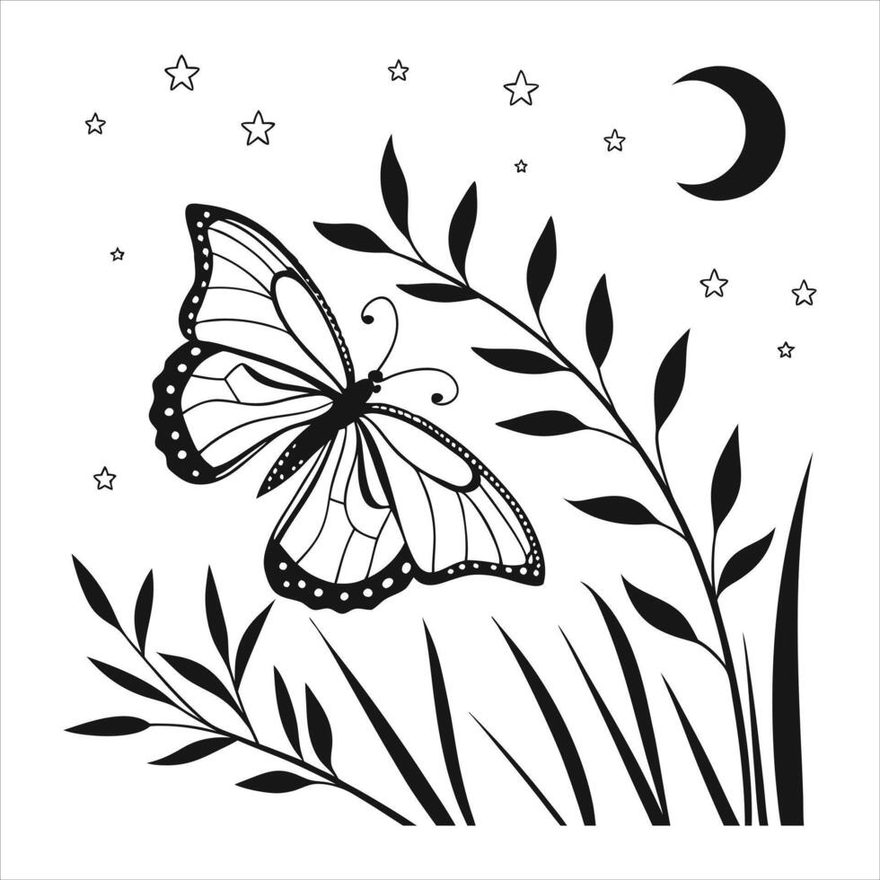 Floral Butterfly Premium vector