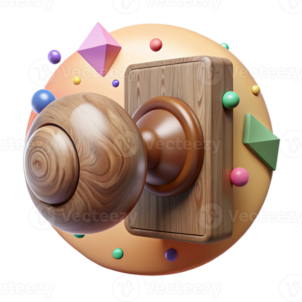 wonderful contemporary Wooden Door Knob Natural Finish Cutout for Eco Friendly Design high resolution png