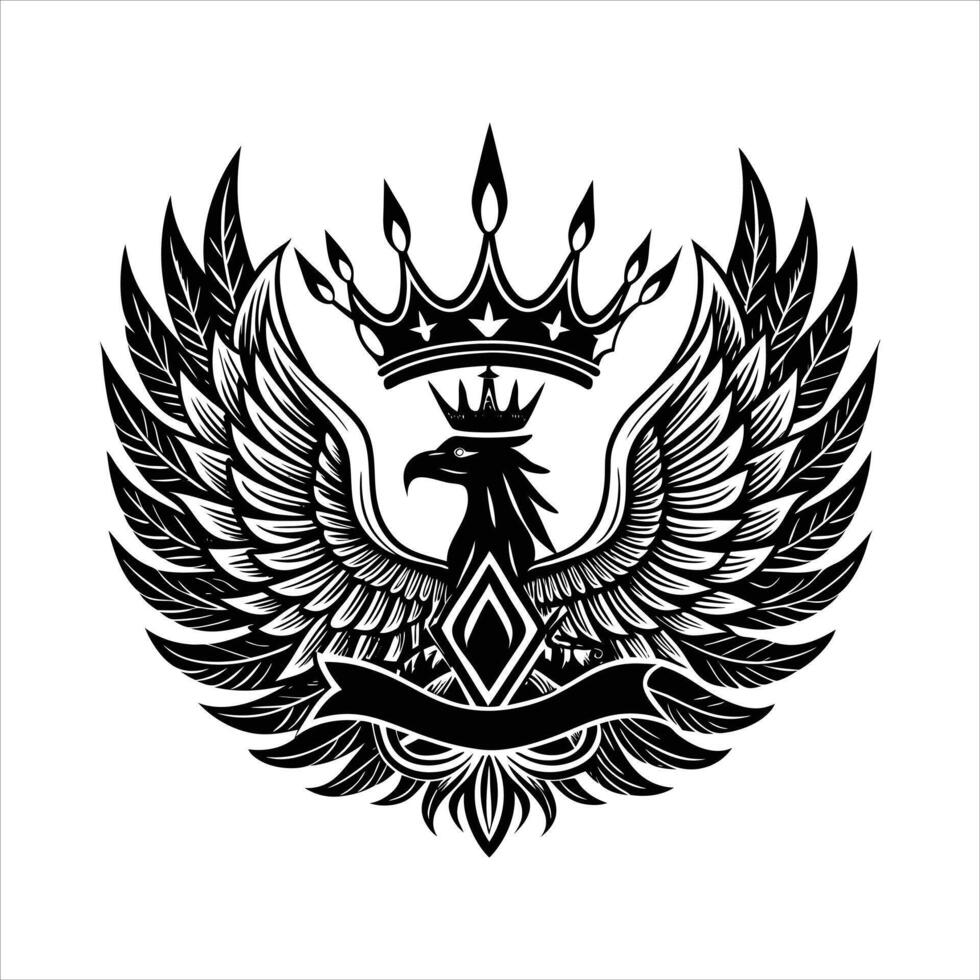 Phoenix Crown Illustrations vector