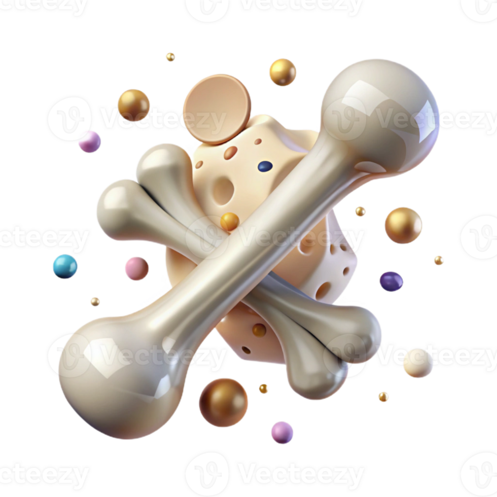 serene artistic Xray Bone Structure Cutout for Medical Illustrations high quality png
