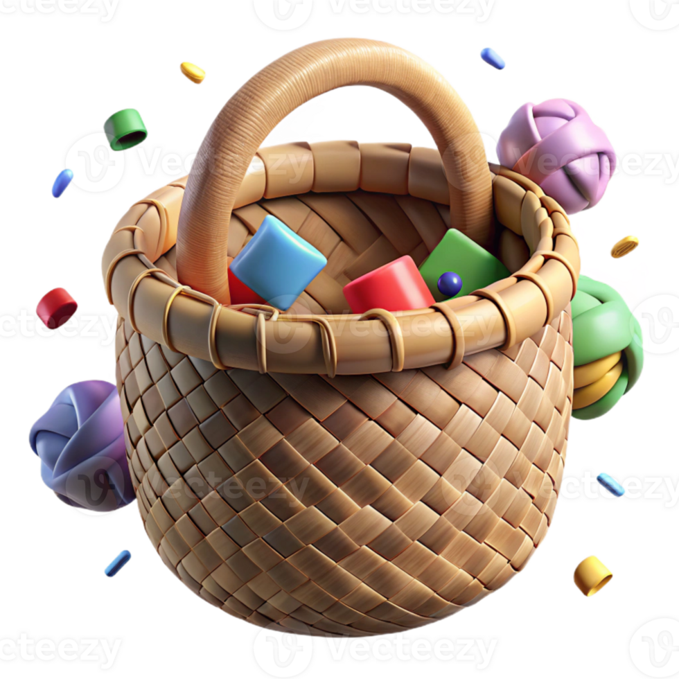 elegant modern Woven Basket Texture Wicker Pattern Isolated for Craft Projects premium png