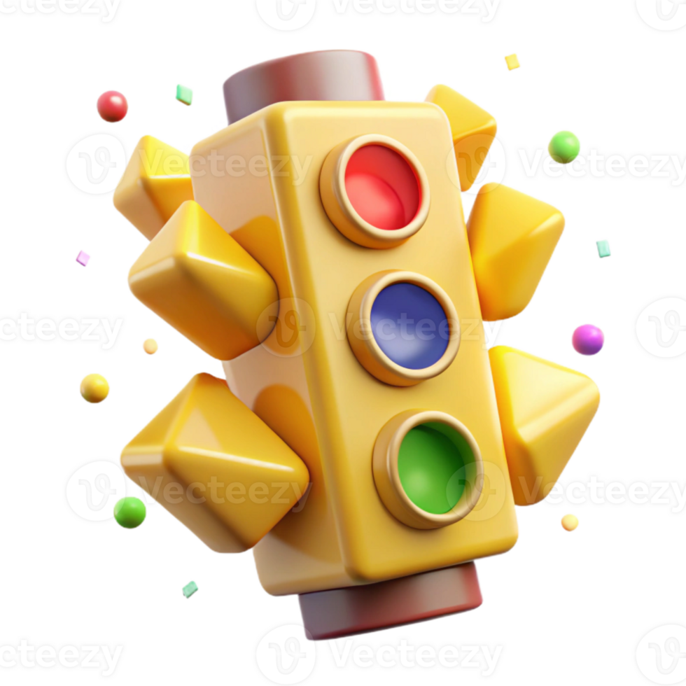 extraordinary artistic Yellow Traffic Light Caution Cutout genuine png