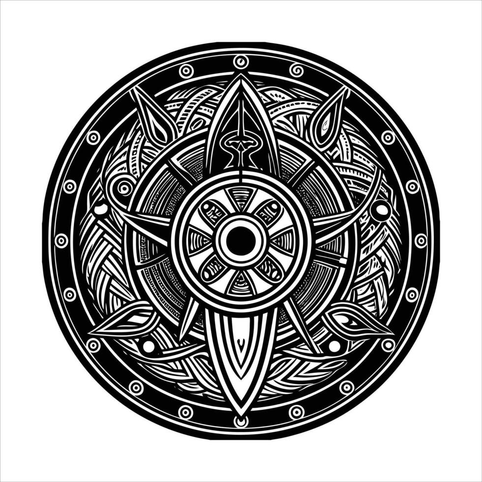 Viking Round Shield vector
