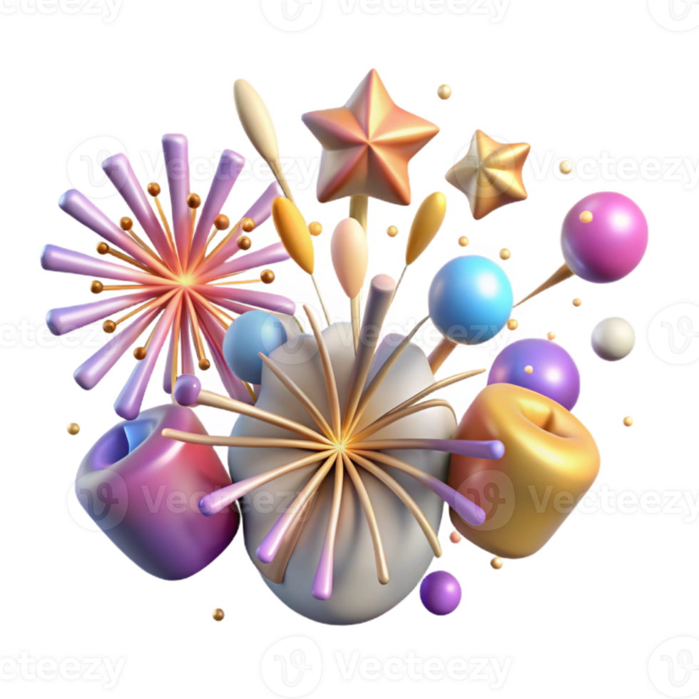 extraordinary vintage Fireworks Sparks Isolated for Digital Art authentic png