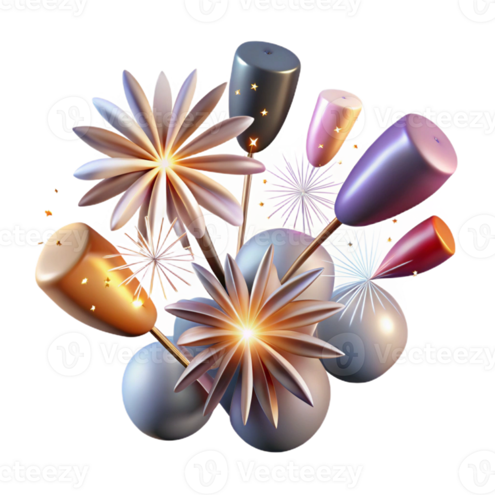 stunning minimalist Fireworks Sparks Isolated for Digital Art png