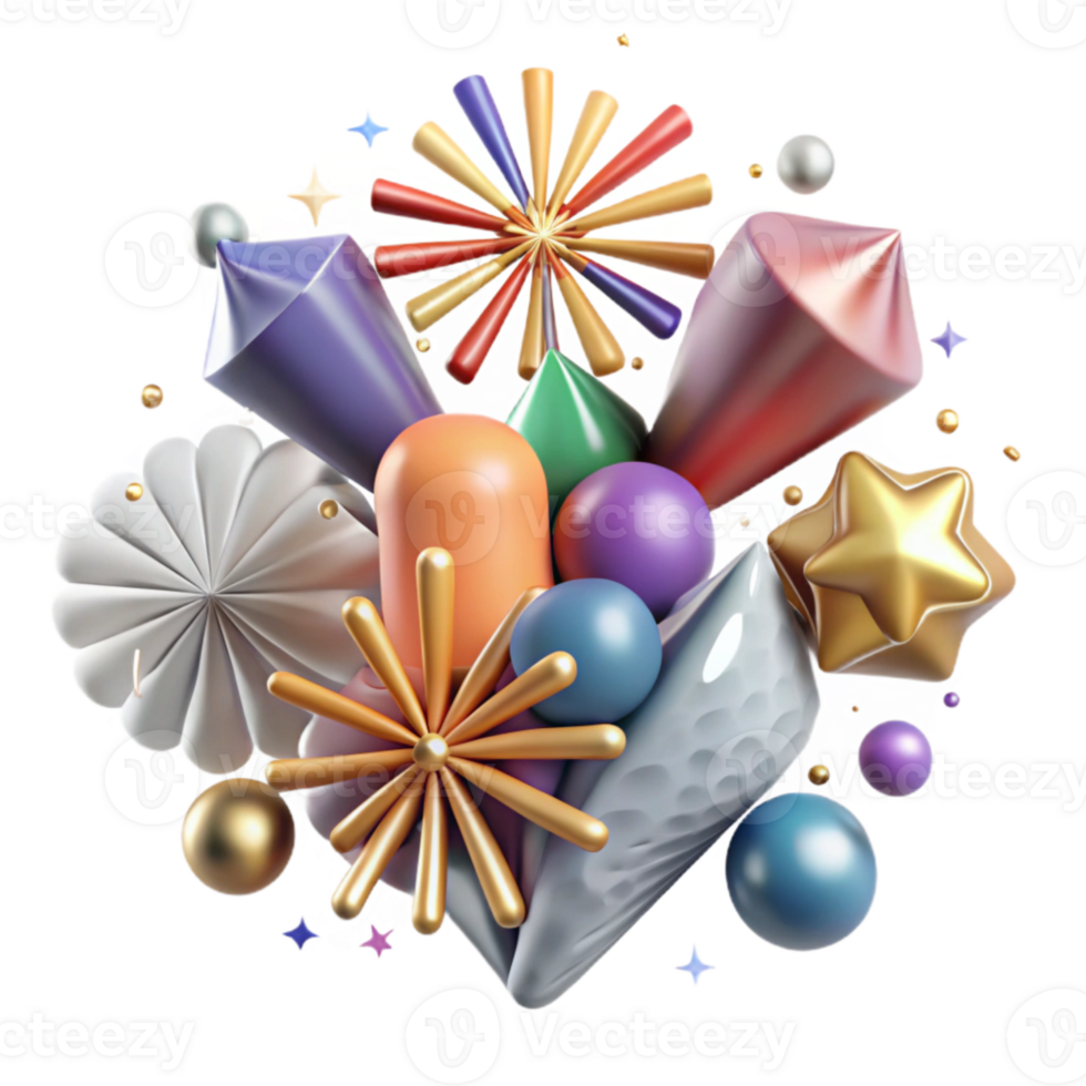 vibrant traditional Fireworks Transparent Cutout Fireworks Shape high resolution png