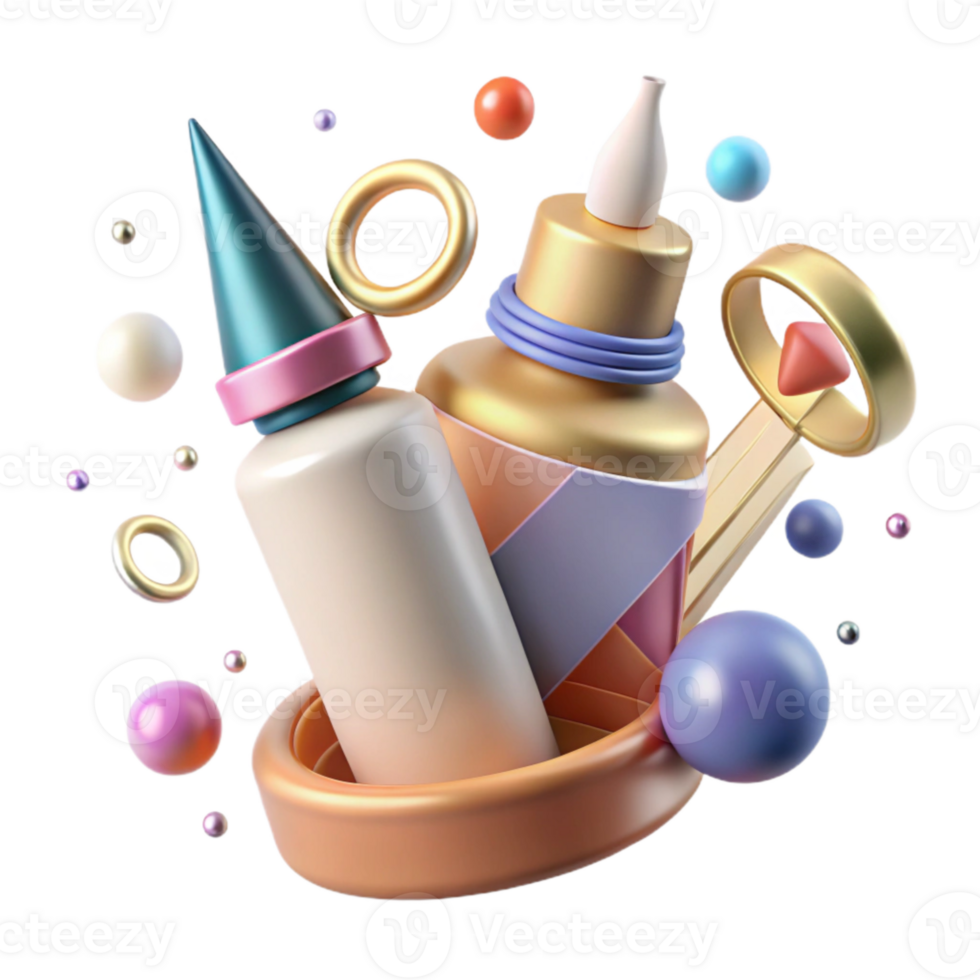 dramatic artistic Glue Bottle with Precision Tip Adhesive Craft Supplies Transparent Background for Crafting png