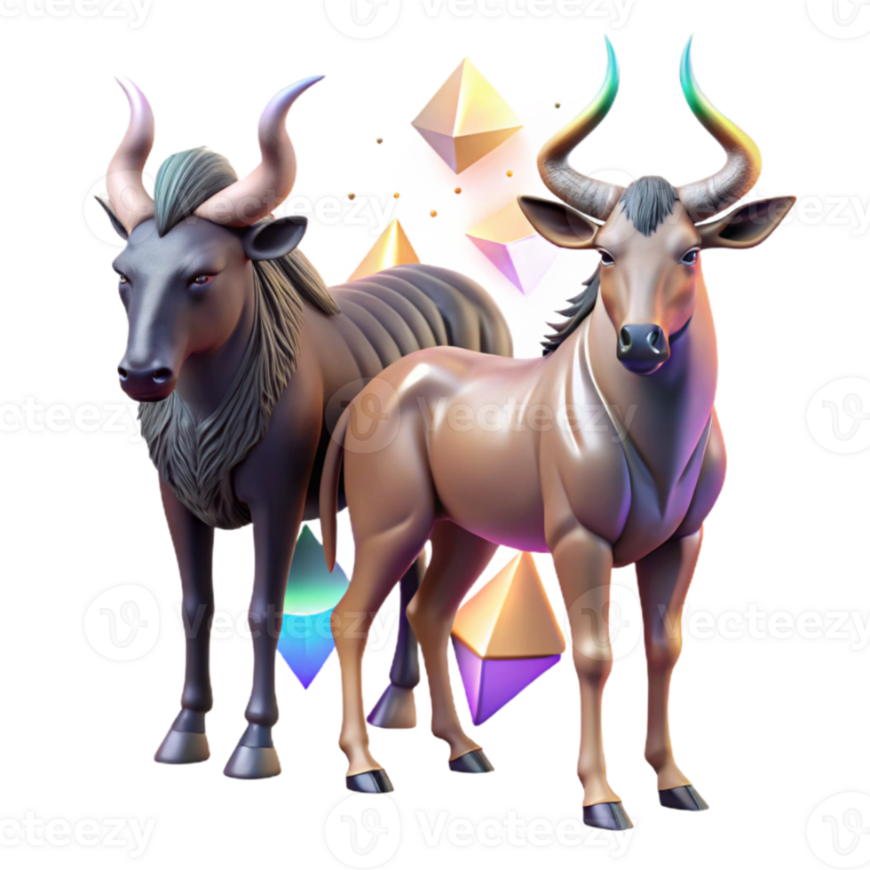 impressive minimalist Gnu Silhouette Wildebeest Transparent African Animal Design detailed png