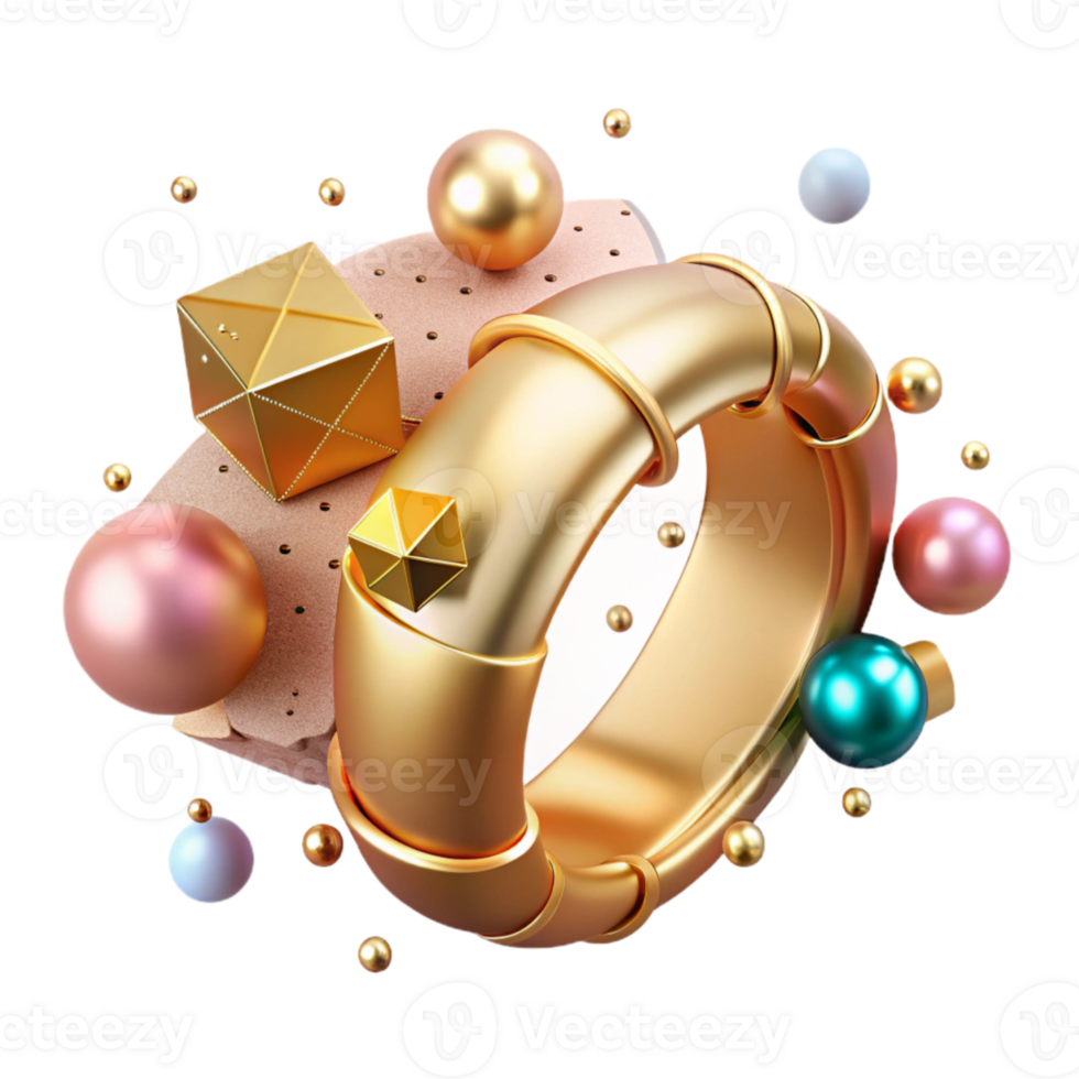 vibrant contemporary Gold Bracelet Bangle Design Cutout for Indian Jewelry premium png