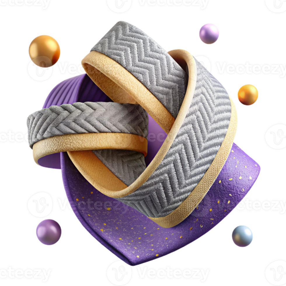 serene modern Herringbone Ribbon Decorative Element Isolated for Gift Wrapping exclusive png