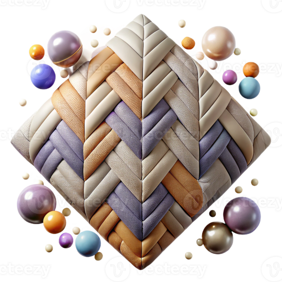 extraordinary artistic Herringbone Quilting Pattern Patchwork Design Isolated for Sewing Projects premium png