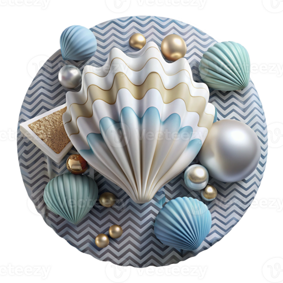 wonderful traditional Herringbone Shell Pattern Coastal Decor Transparent for Beach Themes professional png