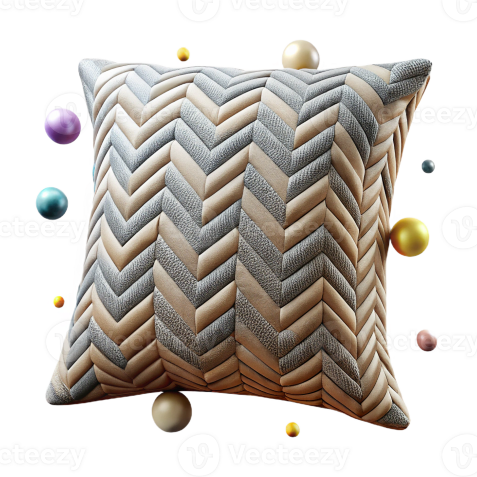 stunning rustic Herringbone Throw Pillow Decorative Pattern Isolated for Bedroom Decor high resolution png