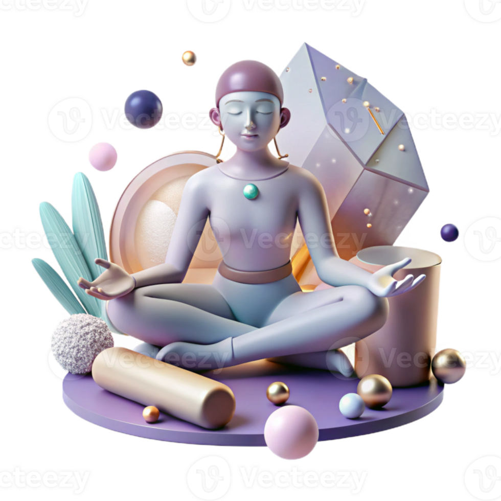 wonderful artistic Yoga Pose Meditation Practice Transparent Background png