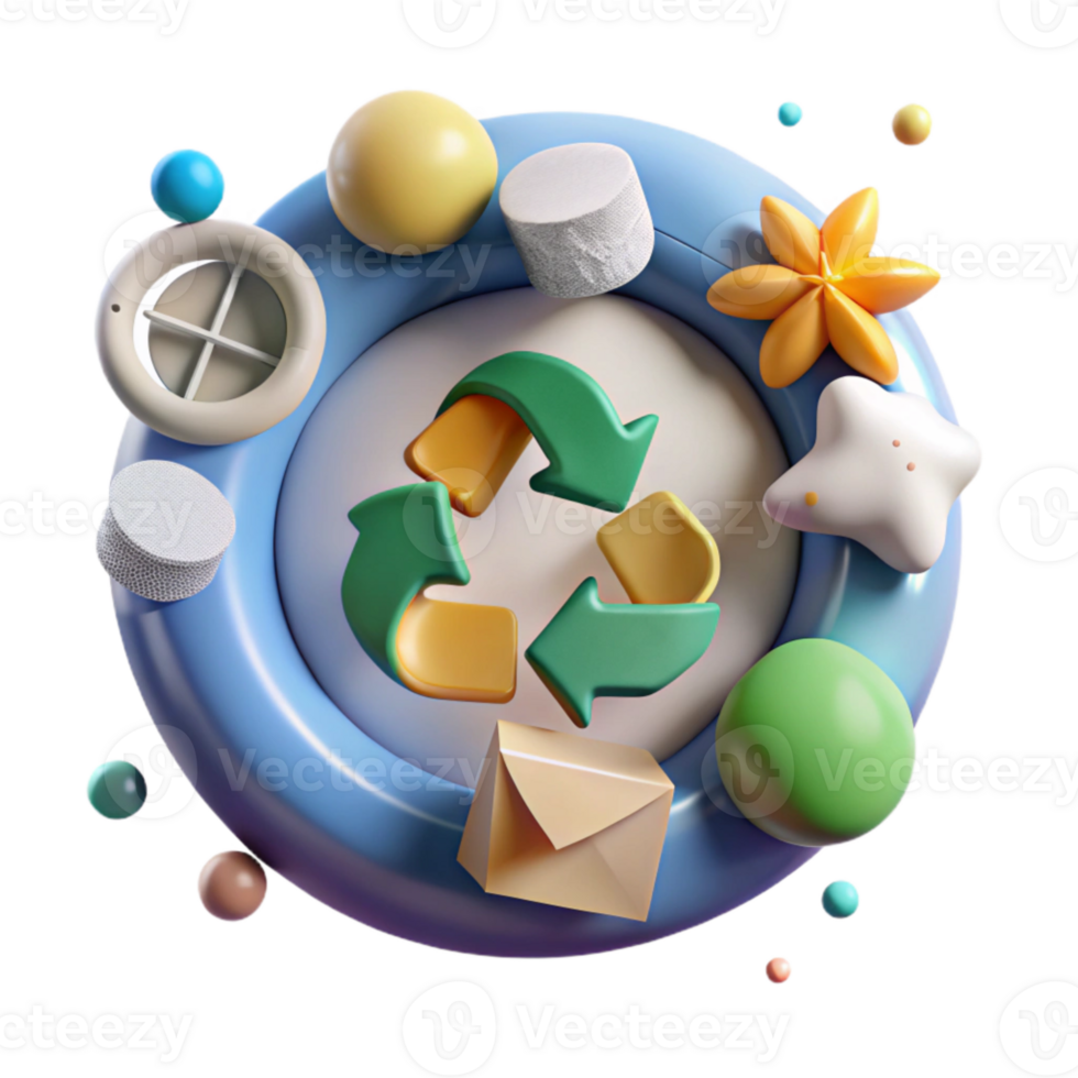 dramatic rustic Zero Waste Symbol Circular Economy Cutout for Sustainable Design original png