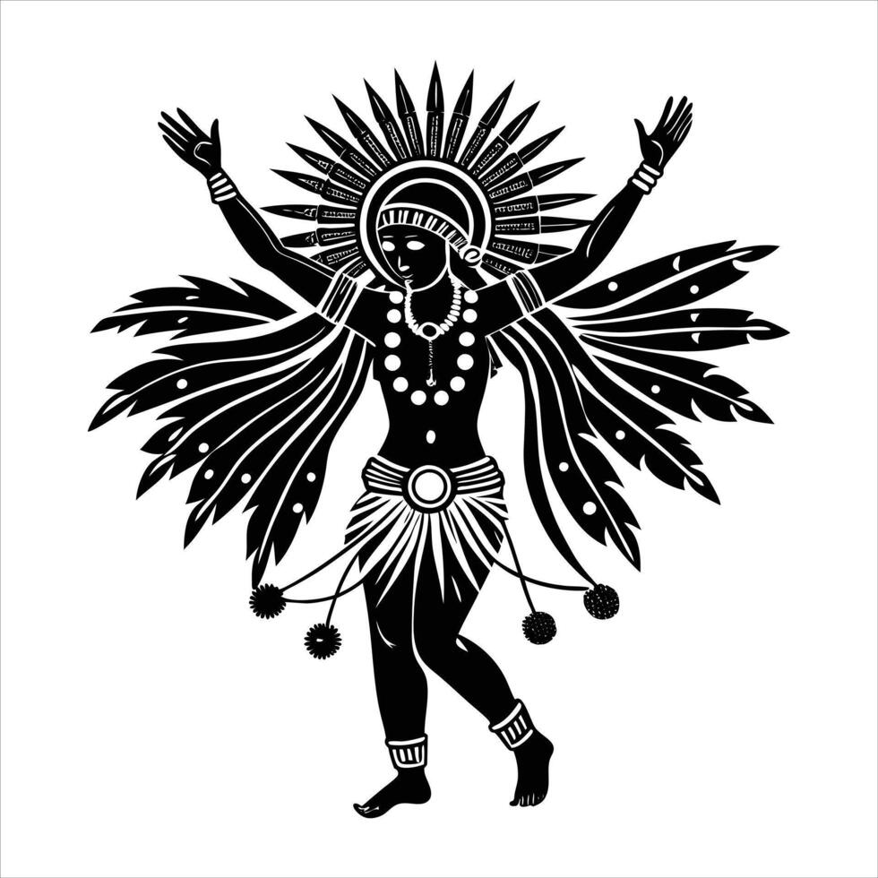 Lakota Sioux Sun Dance vector