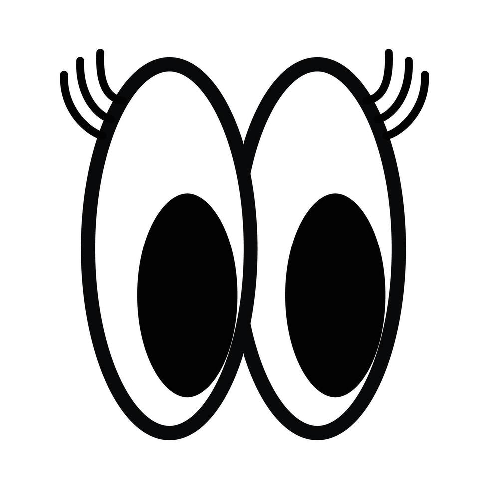 Cartoon googly eyes illustration design vector