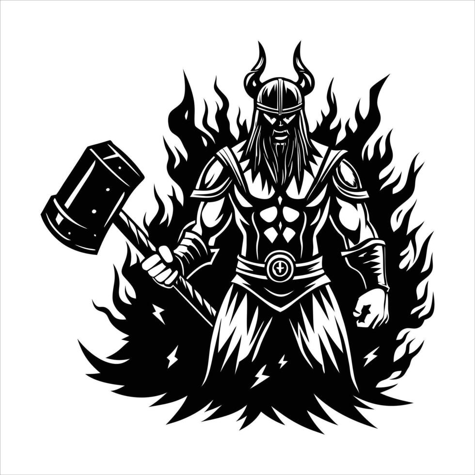 Viking Warrior Graphic vector