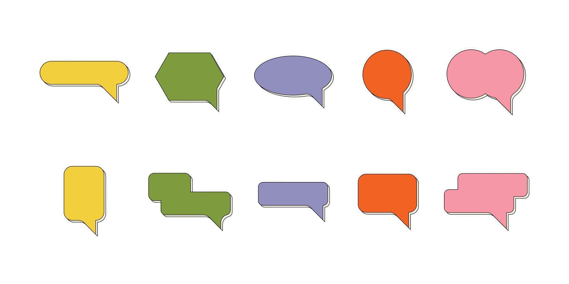 Retro Speech Bubble Illustration vector
