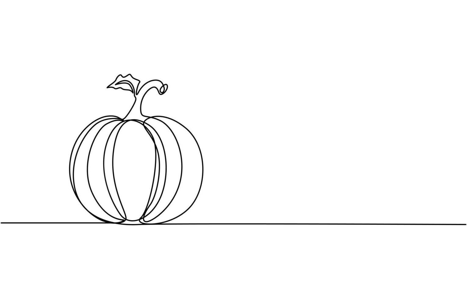 Pumkin line art design vector
