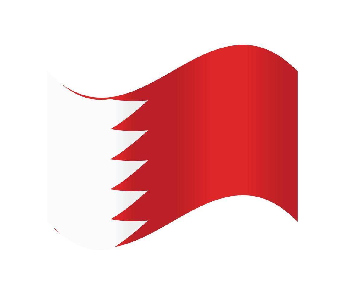 Bahrain waving flag.Isolated flag of Bahrain vector