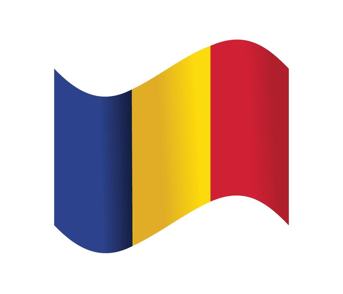 Chad waving flag vector