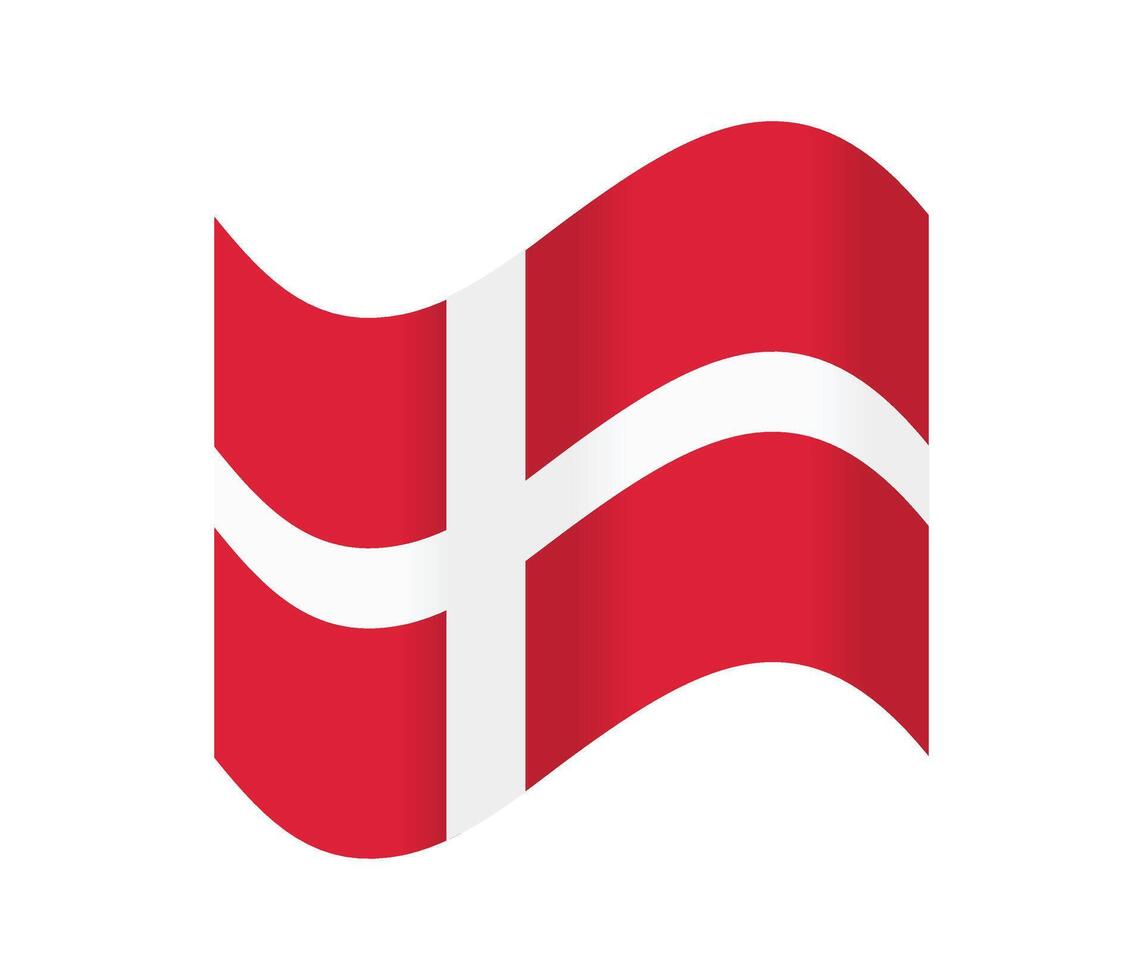 Denmark waving flag vector