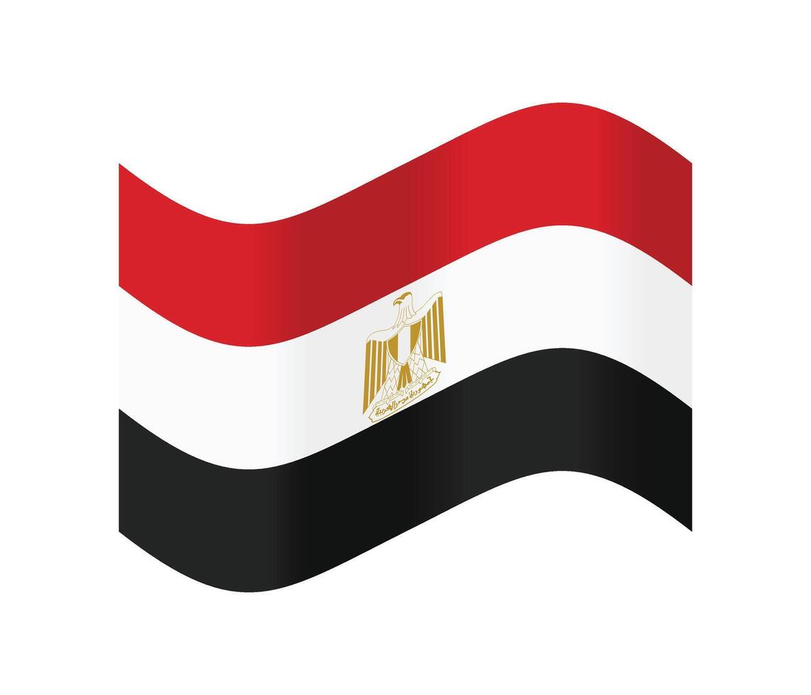 Egypt waving flag vector