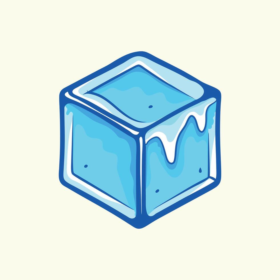 Cold Ice pices winter season illustration design. vector
