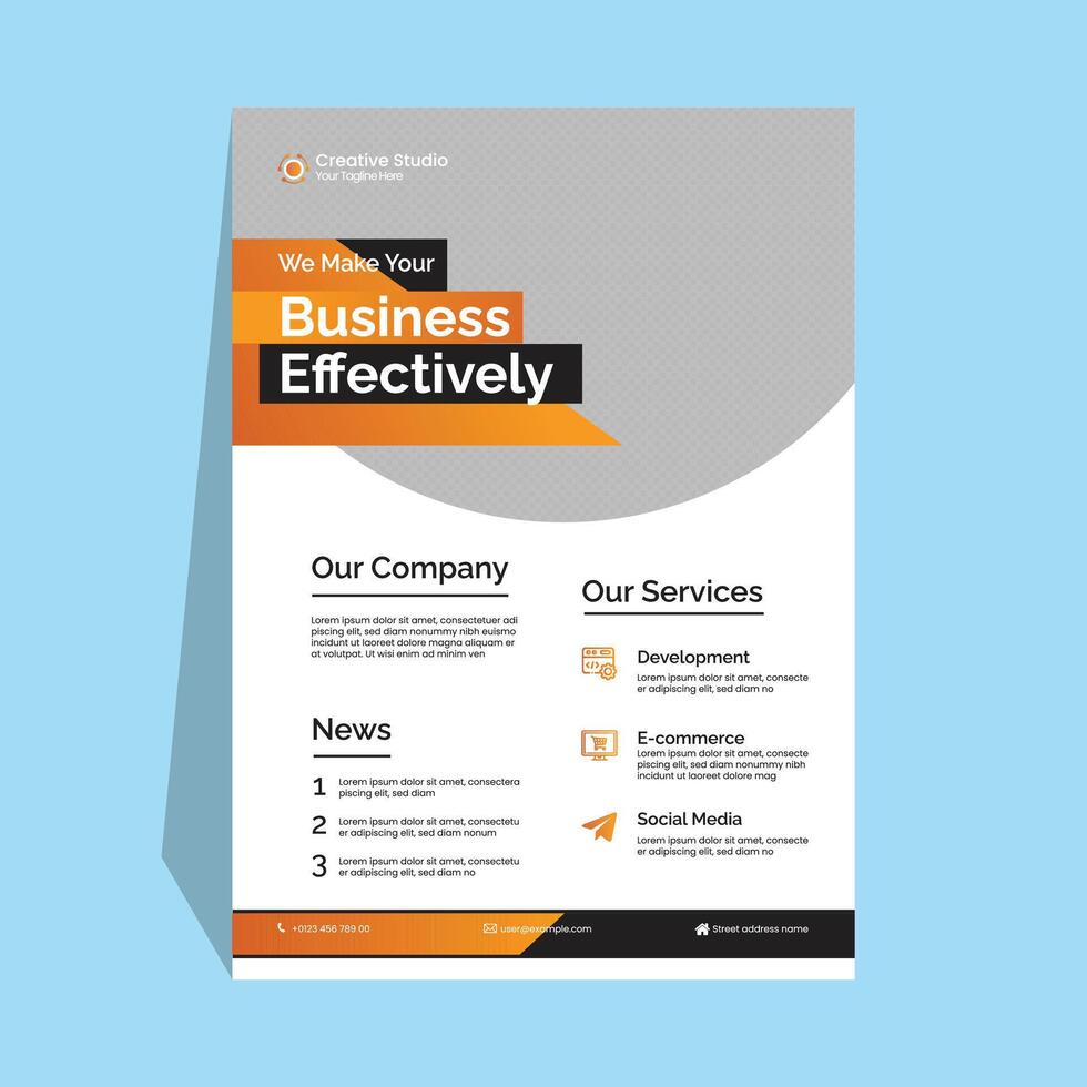 Corporate business flyer template design vector