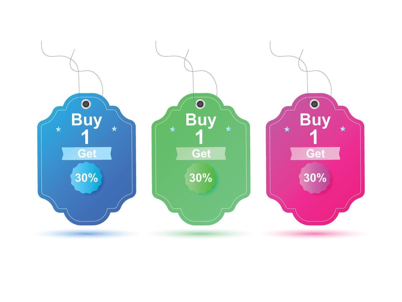 Offer discount price Tag Icon symbol illustration isolated on white background vector