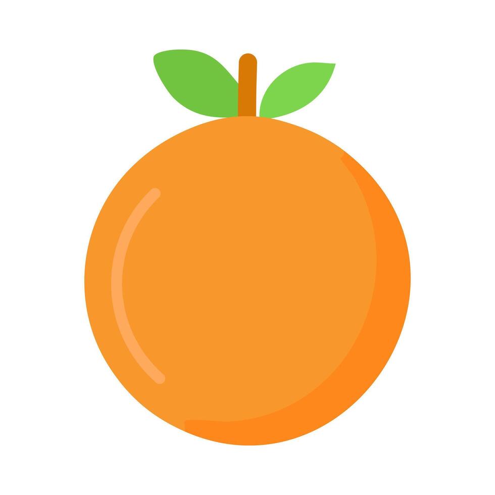 Tangelo fresh fruit with leaf icon illustration vector