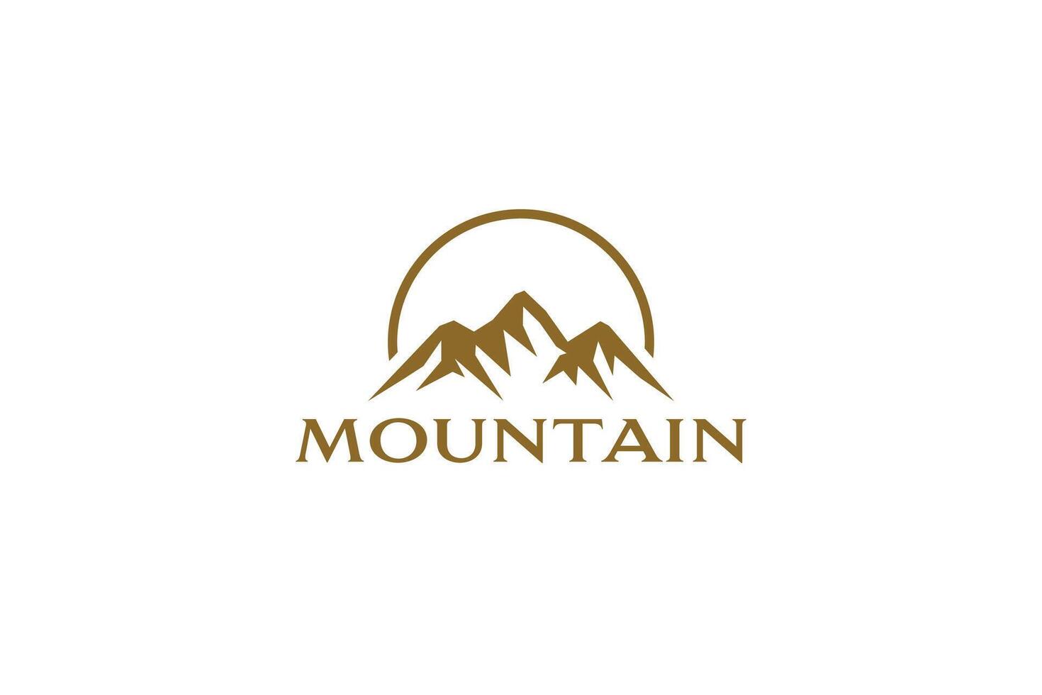 Majestic Mountain Logo Highlighting the Beauty of Peaks and Outdoor Adventure vector