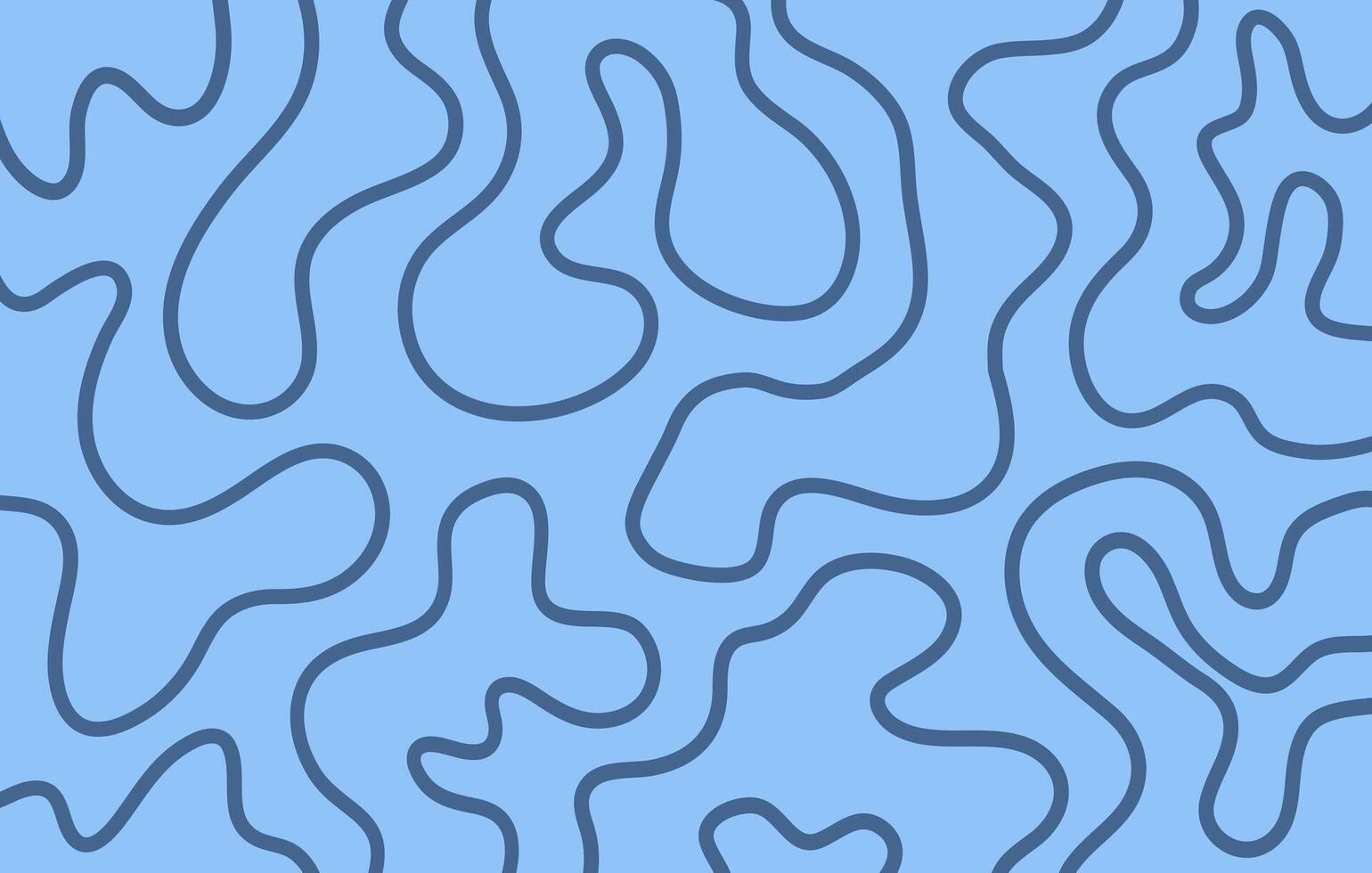 Abstract horizontal background with dynamic linear waves. Trendy illustration in style retro 60s, 70s. Blue colors vector