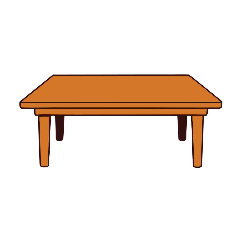 Wooden Dining Table Illustration vector