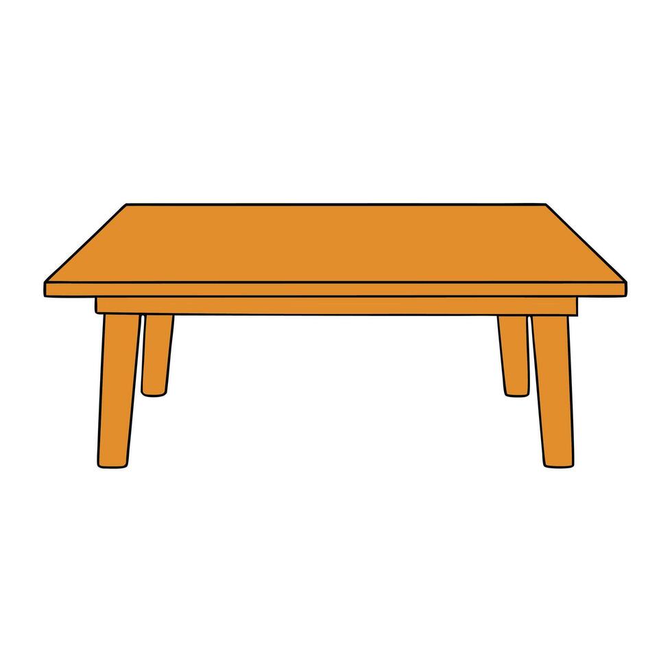 Rustic Dining Table Illustration vector