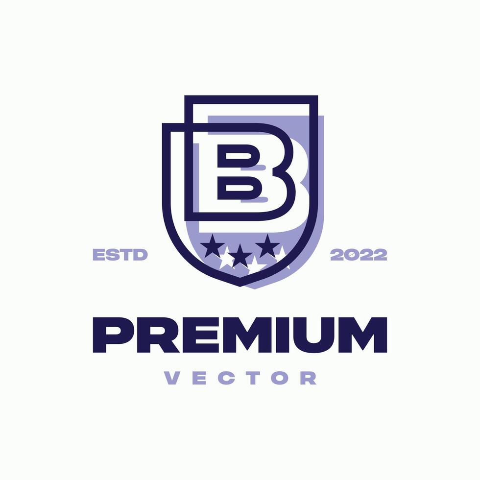 Alphabet B Shield Logo vector