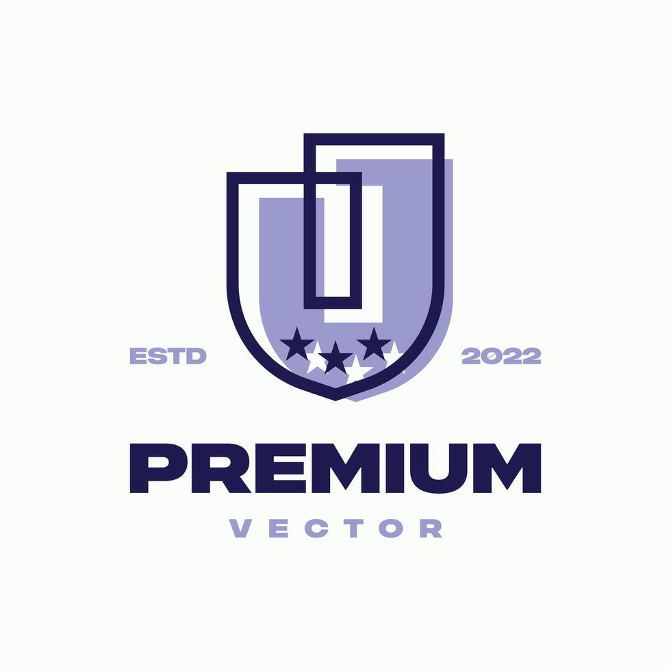 Alphabet I Shield Logo vector