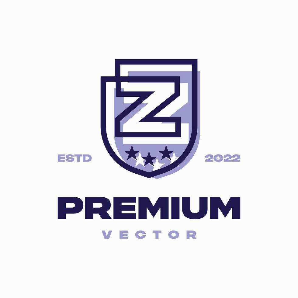 Alphabet Z Shield Logo vector