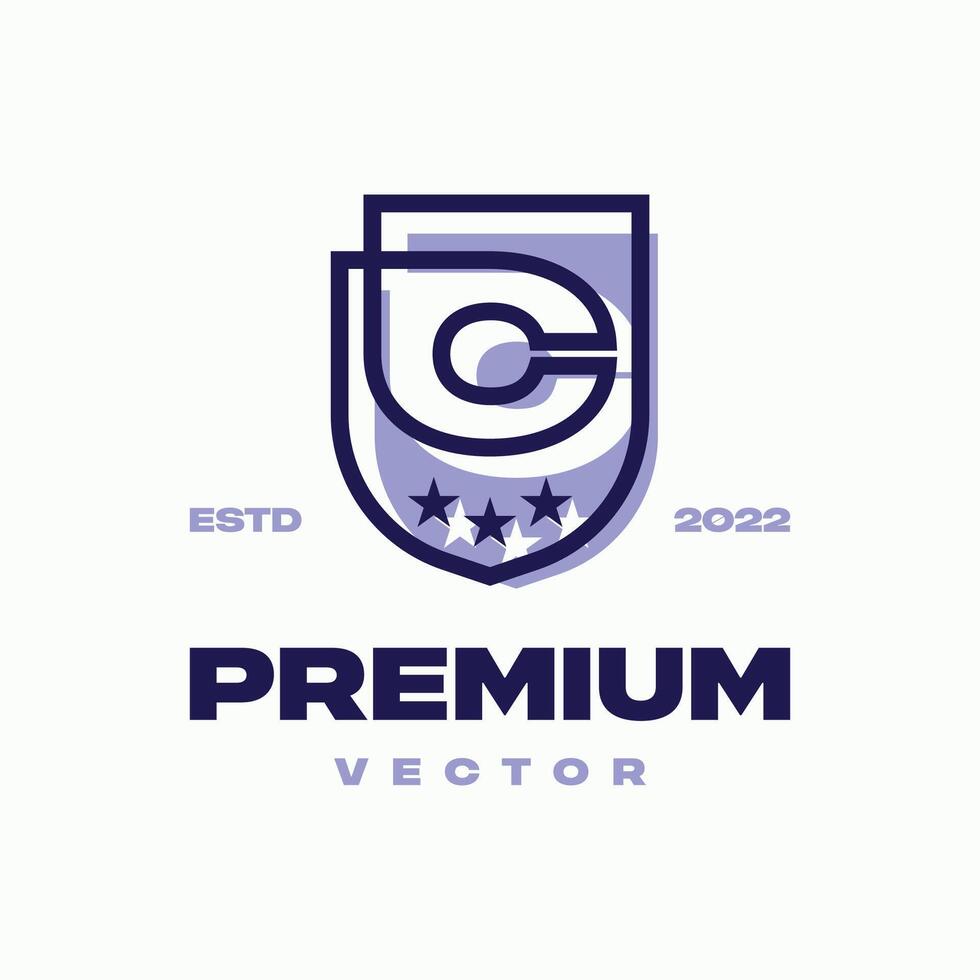Alphabet C Shield Logo vector