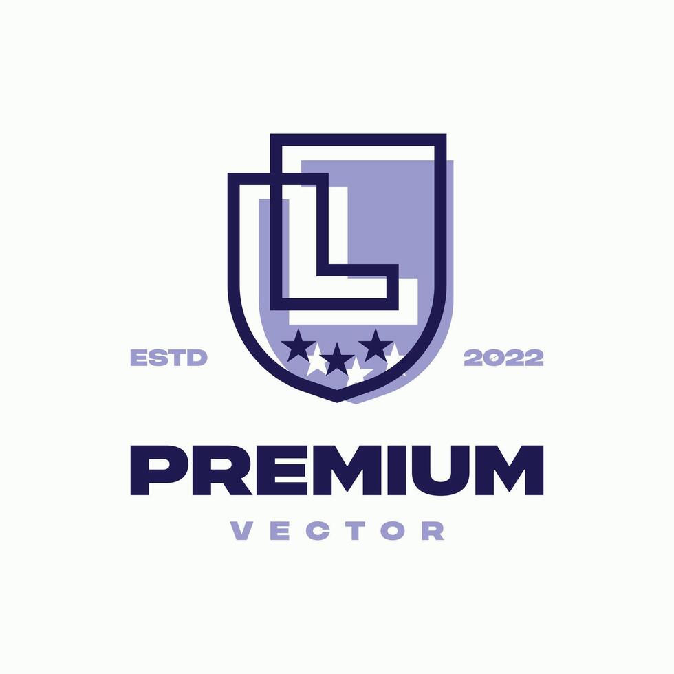 Alphabet L Shield Logo vector