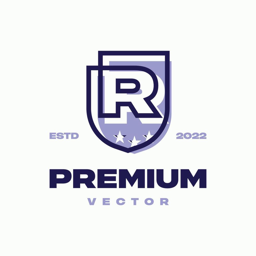 Alphabet R Shield Logo vector