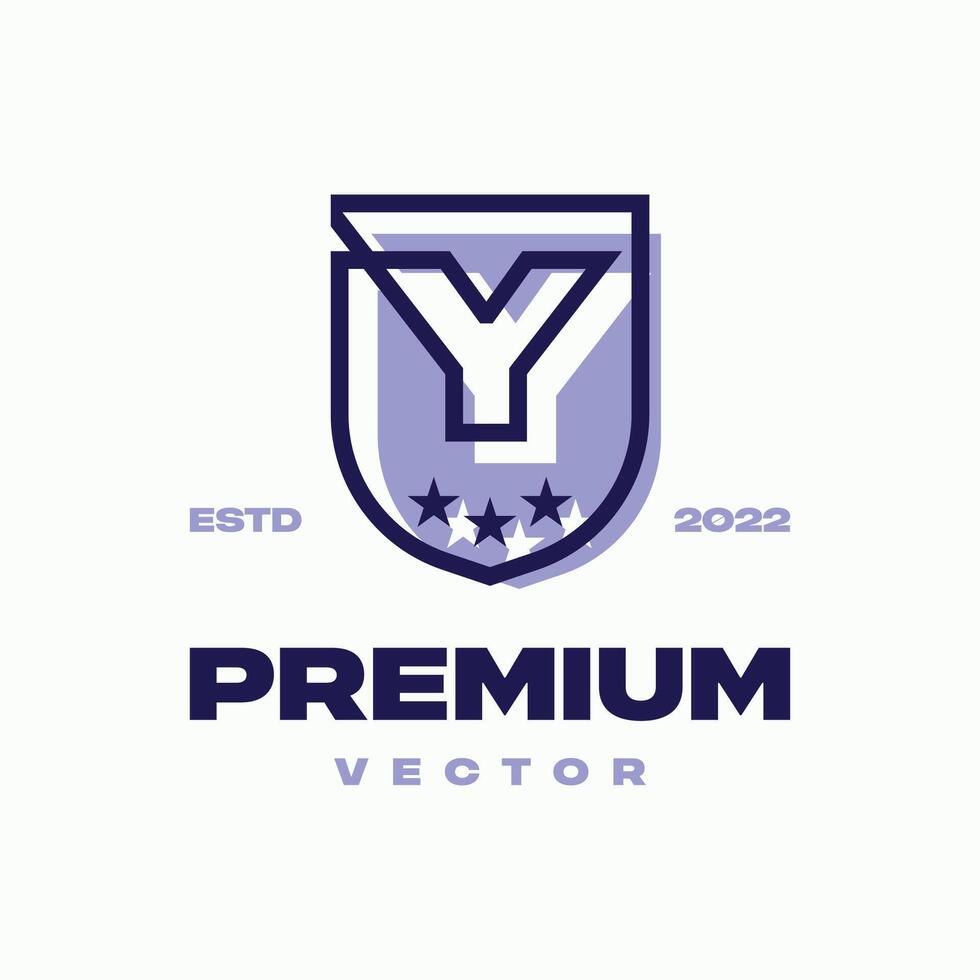 Alphabet Y Shield Logo vector