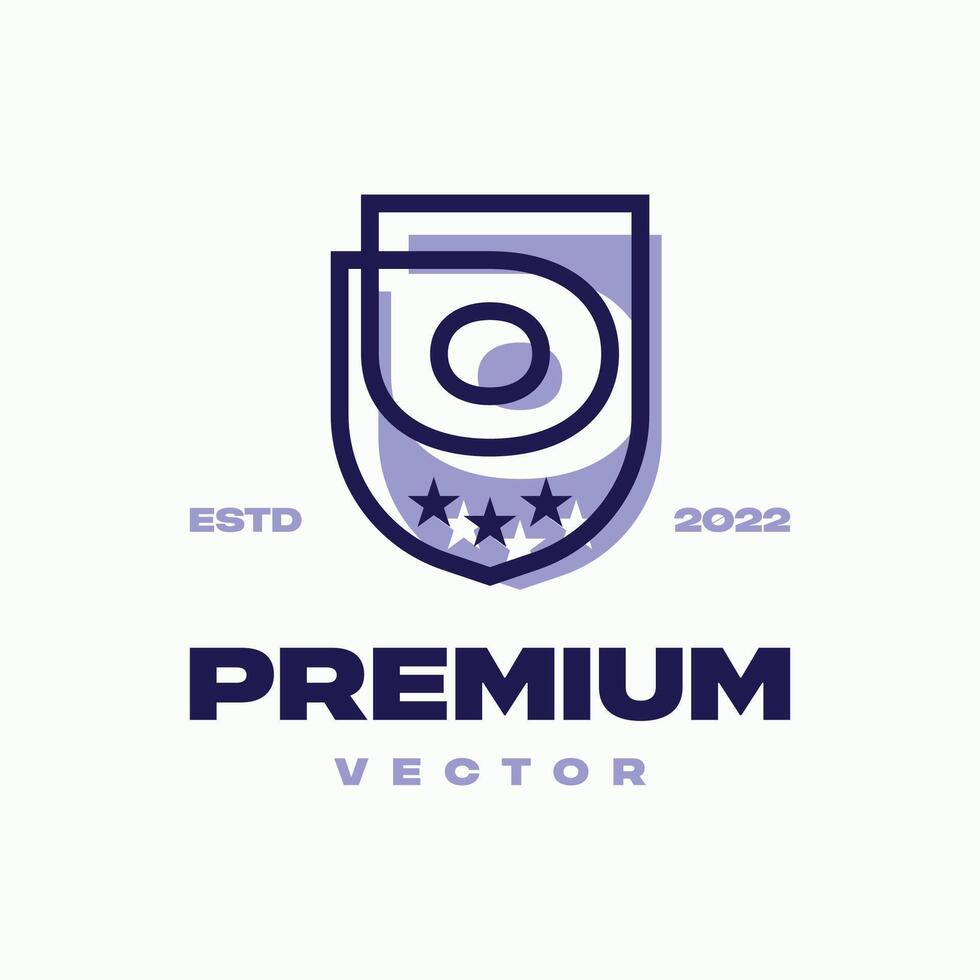 Alphabet O Shield Logo vector