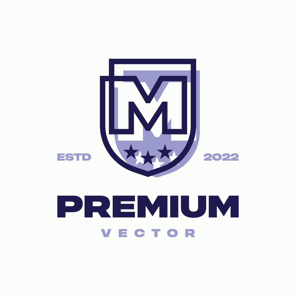 Alphabet M Shield Logo vector
