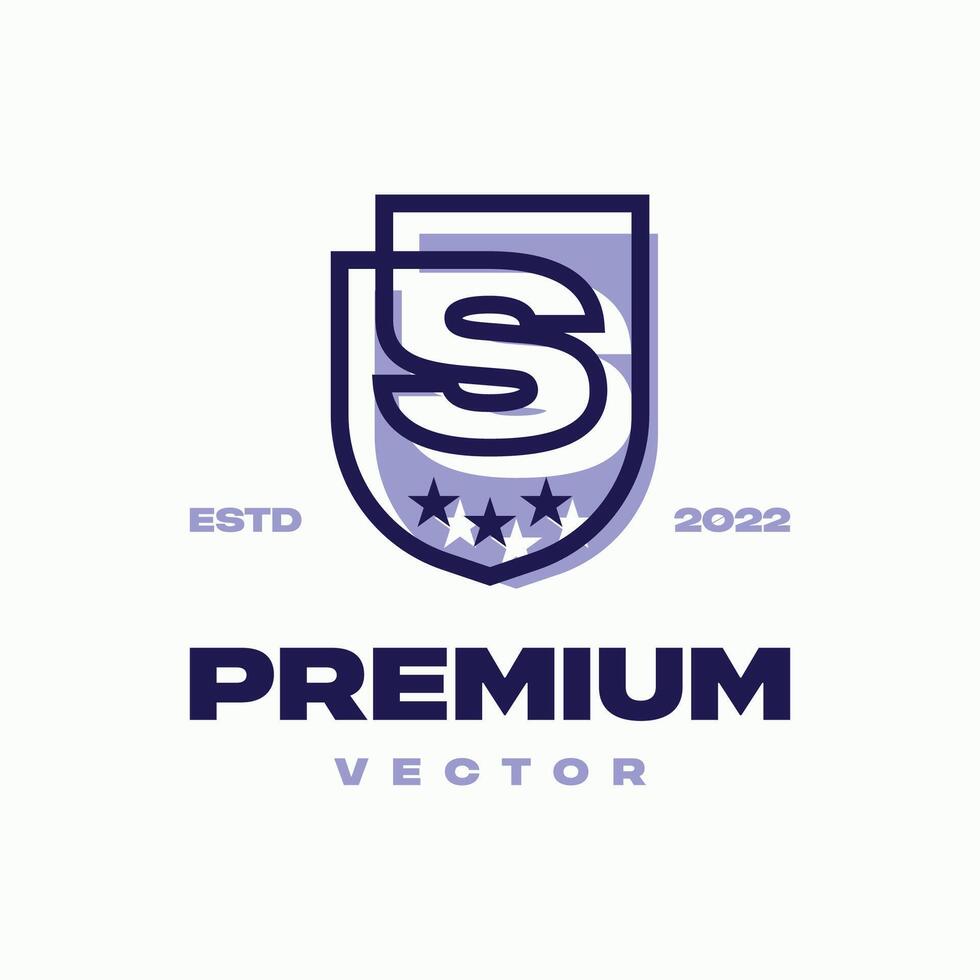 Alphabet S Shield Logo vector