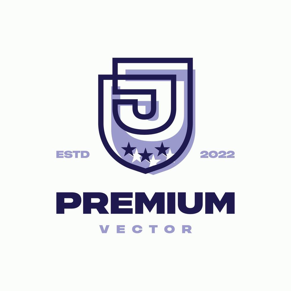 Alphabet J Shield Logo vector